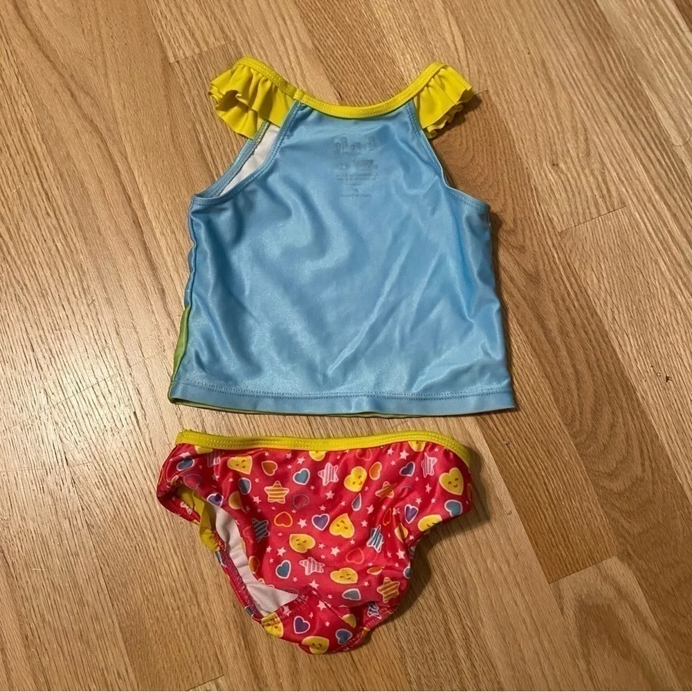 Peppa Pig 2 Piece Swimsuit Bikini 4T Pink Blue